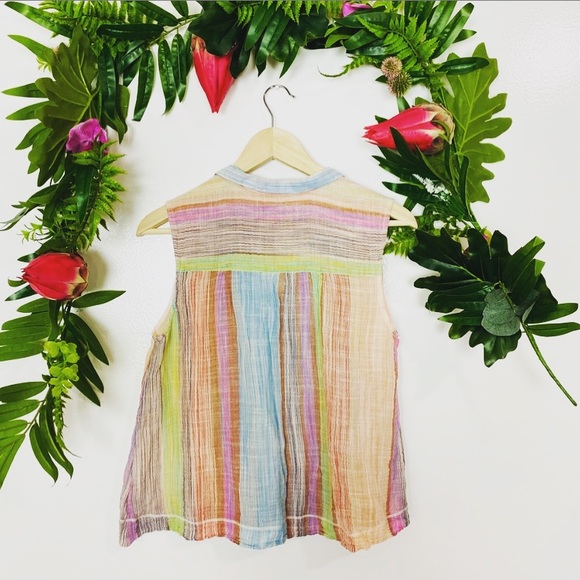 Holding Horses Anthropologie pastel striped top 8 - Picture 5 of 5